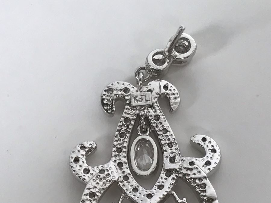 Signed Kenneth Jay Lane CZ Earrings [Photo 8]