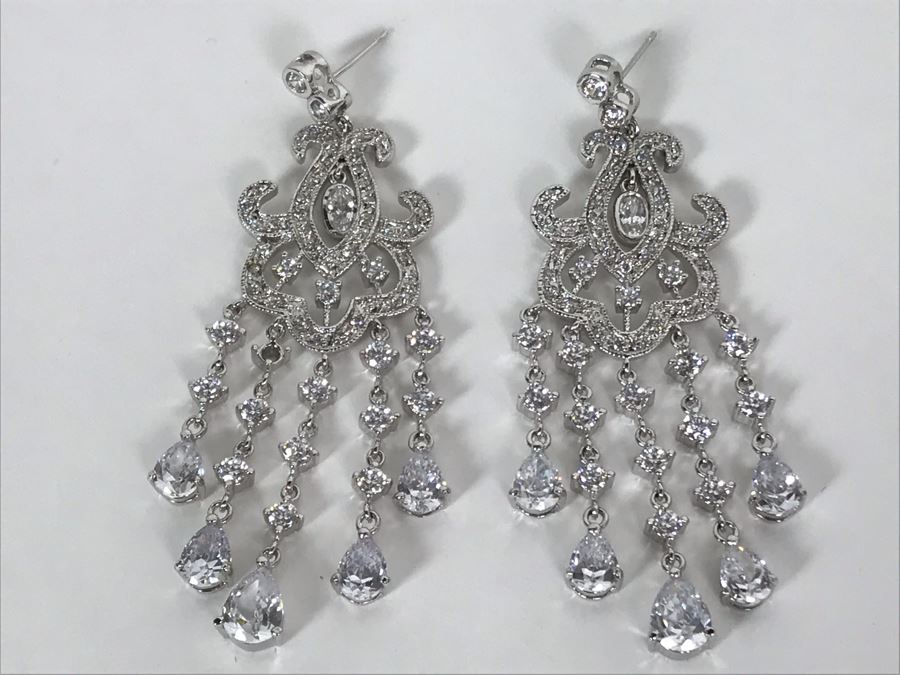 Signed Kenneth Jay Lane CZ Earrings [Photo 7]