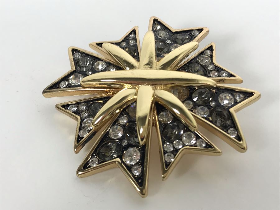 Signed Kenneth Jay Lane Brooch Pin