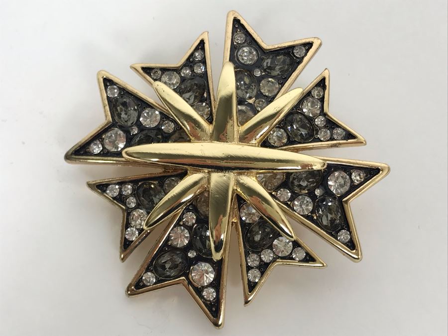 Signed Kenneth Jay Lane Brooch Pin