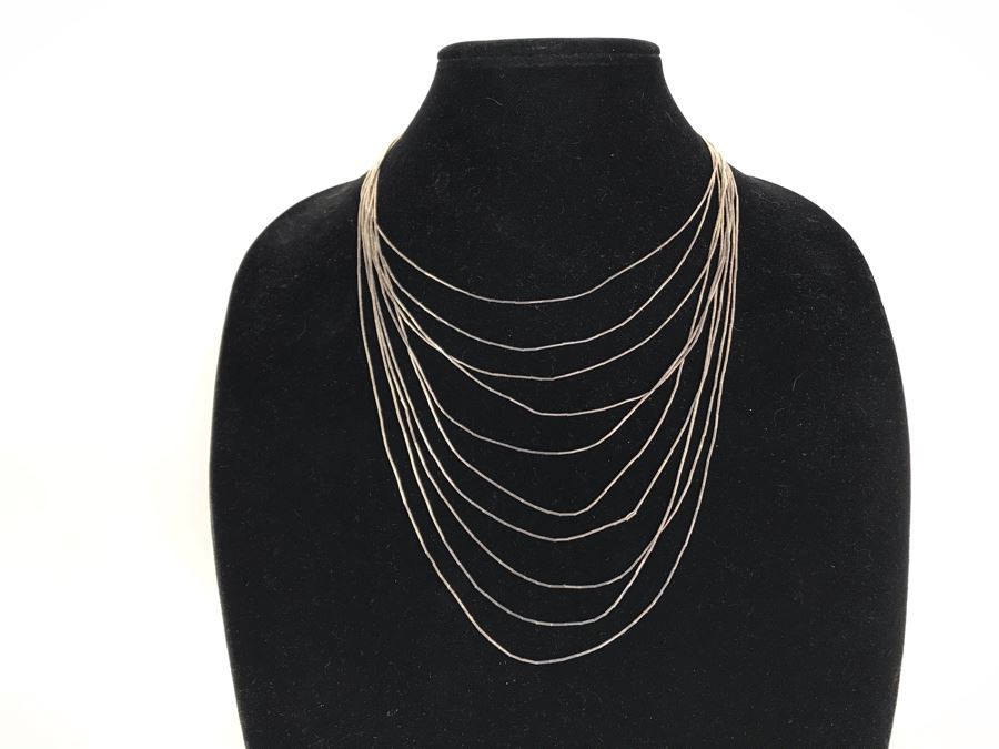 Sterling Silver Multi-Strand Necklace 24.4g