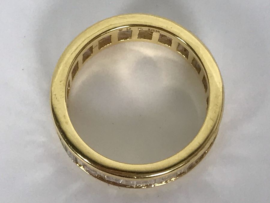 18K Yellow Gold Diamond Ring Apx 2.5 Total Carat Weight In Diamonds - Size 5.5 - Weighs 4.4g - Appraised Fair Market Value $1,000 [Photo 5]