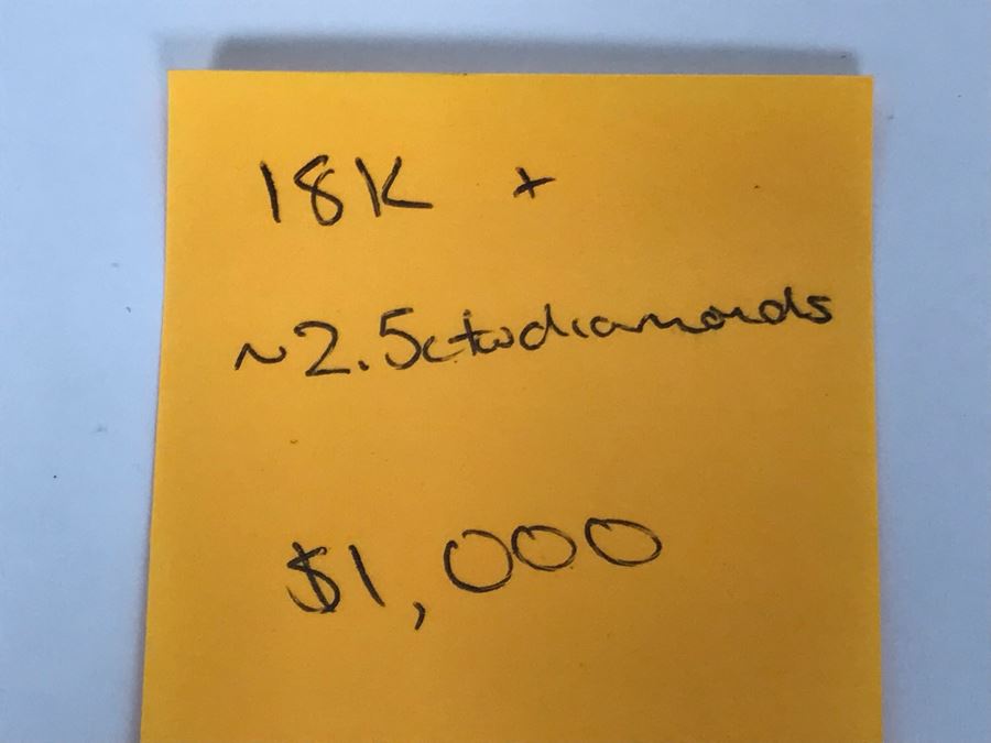 18K Yellow Gold Diamond Ring Apx 2.5 Total Carat Weight In Diamonds - Size 5.5 - Weighs 4.4g - Appraised Fair Market Value $1,000 [Photo 16]