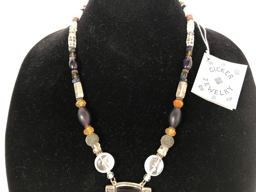 Sterling Silver With Onyx And Pietersite Necklace Designed By Gicker Jewelry [Photo 5]