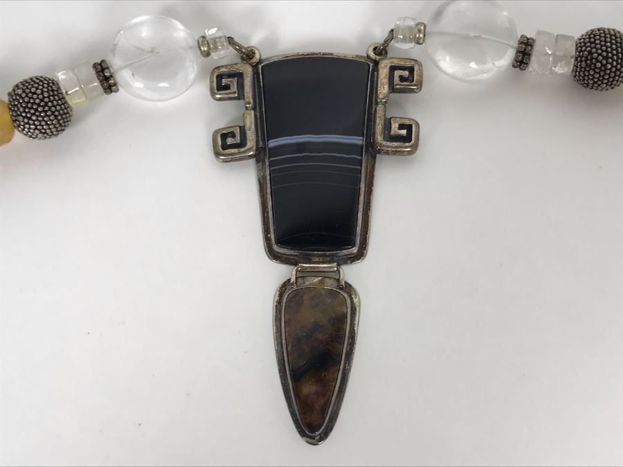Sterling Silver With Onyx And Pietersite Necklace Designed By Gicker Jewelry [Photo 9]
