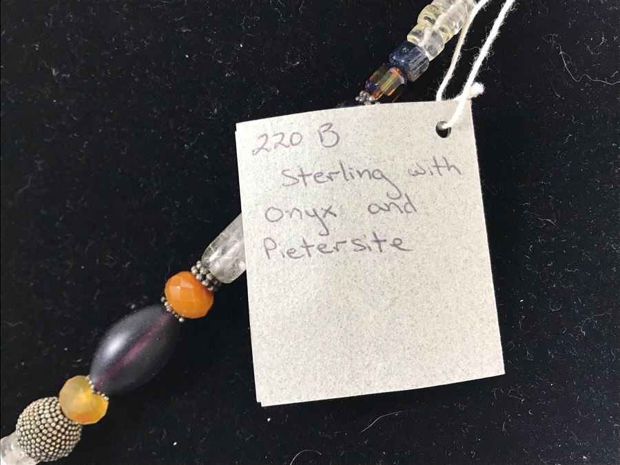 Sterling Silver With Onyx And Pietersite Necklace Designed By Gicker Jewelry [Photo 7]