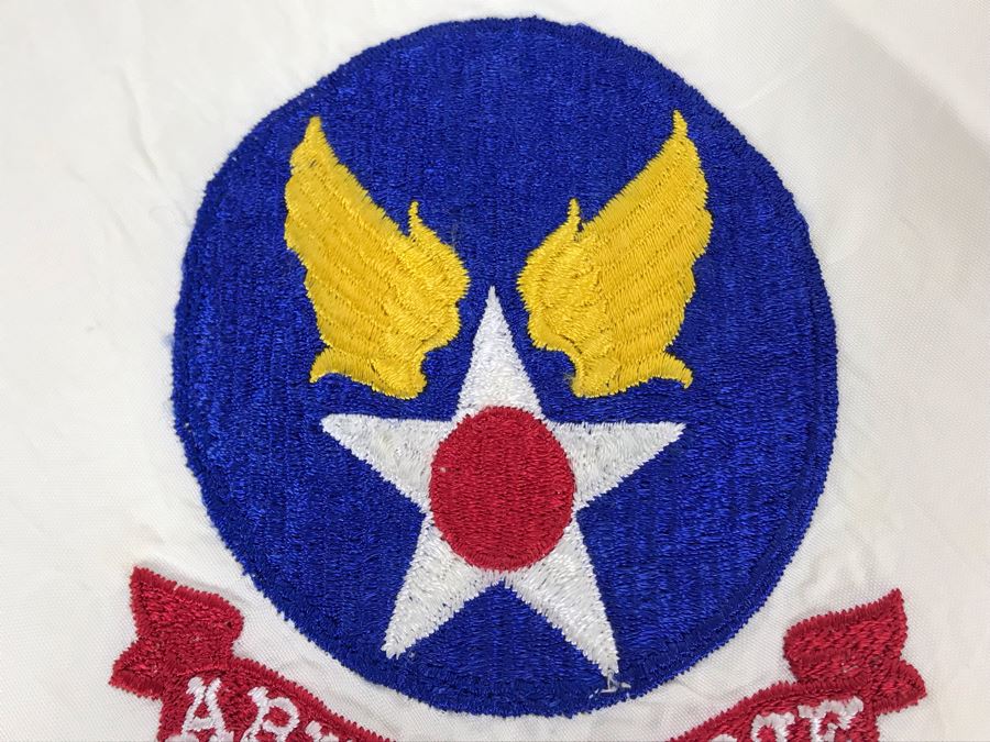 Authentic WWII Silk Off-White Army Air Force Pilot's Scarf 30' X 30' [Photo 5]