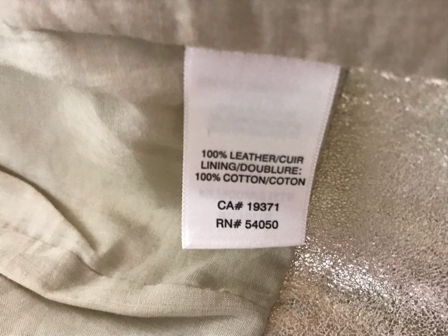 Robert Rodriguez Metallic Motorcycle Leather Jacket Size 6 [Photo 7]