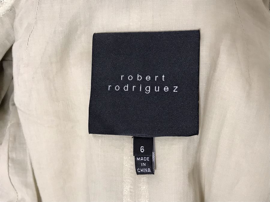 Robert Rodriguez Metallic Motorcycle Leather Jacket Size 6 [Photo 6]