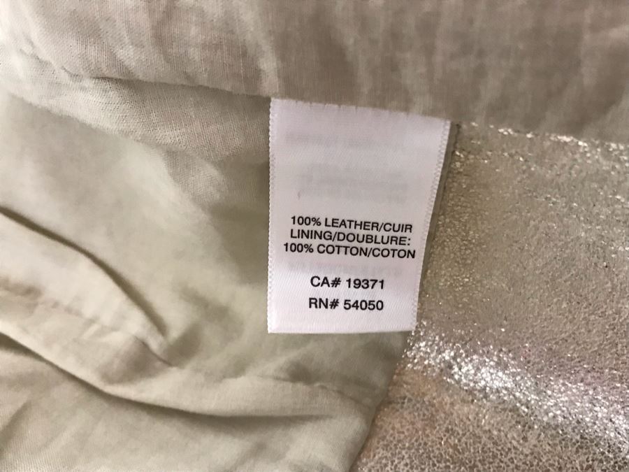 Robert Rodriguez Metallic Motorcycle Leather Jacket Size 6 [Photo 8]