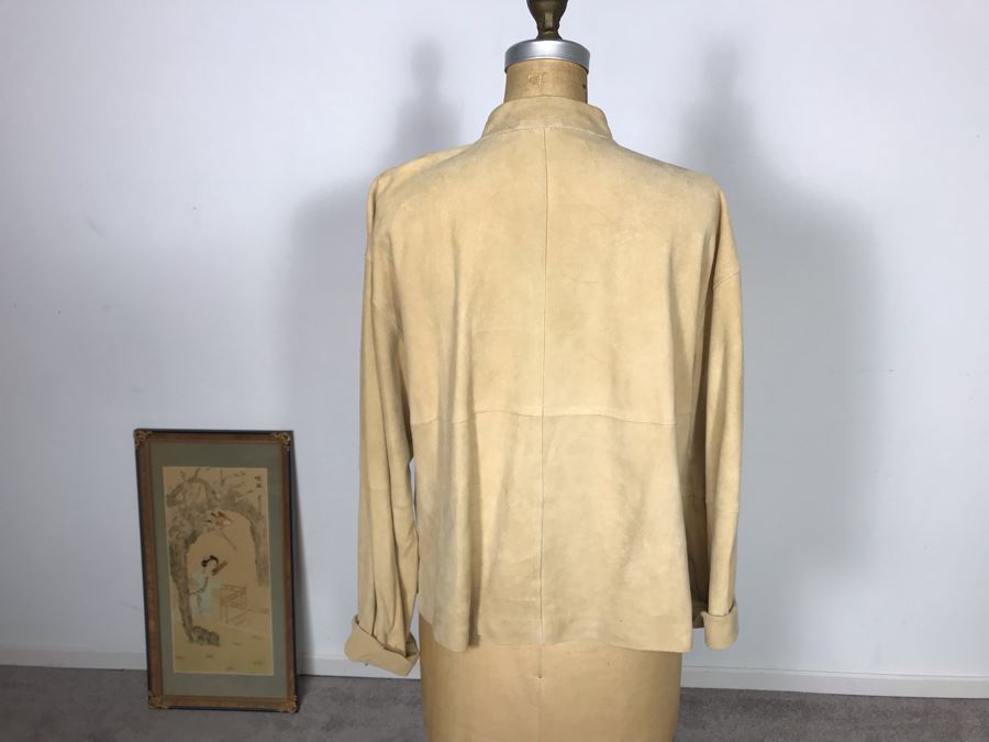 MaxMara Weekend Suede Leather Jacket Size 12 [Photo 5]