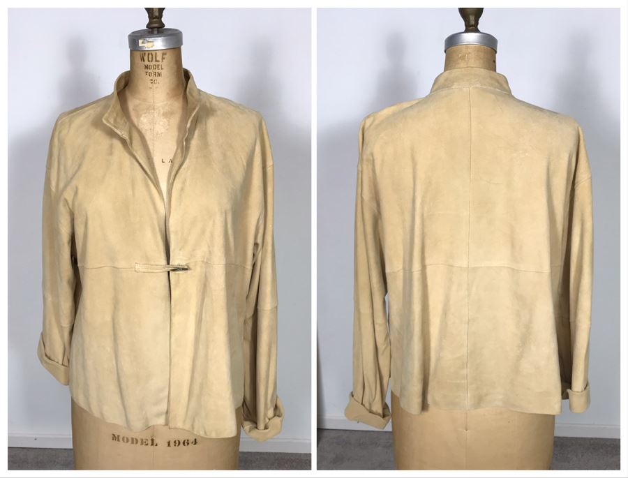 MaxMara Weekend Suede Leather Jacket Size 12 [Photo 1]