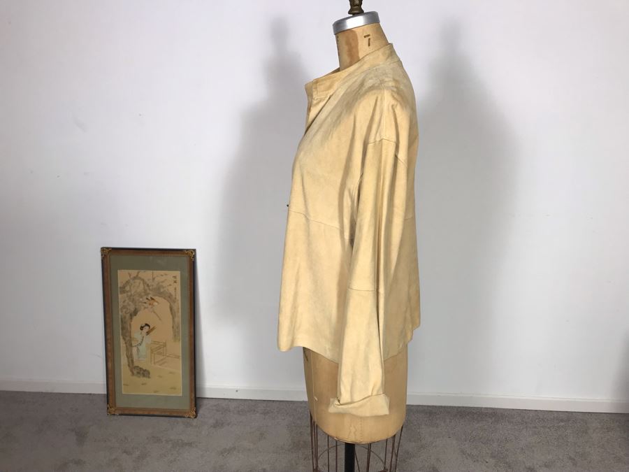 MaxMara Weekend Suede Leather Jacket Size 12 [Photo 4]