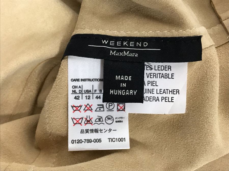 MaxMara Weekend Suede Leather Jacket Size 12 [Photo 6]
