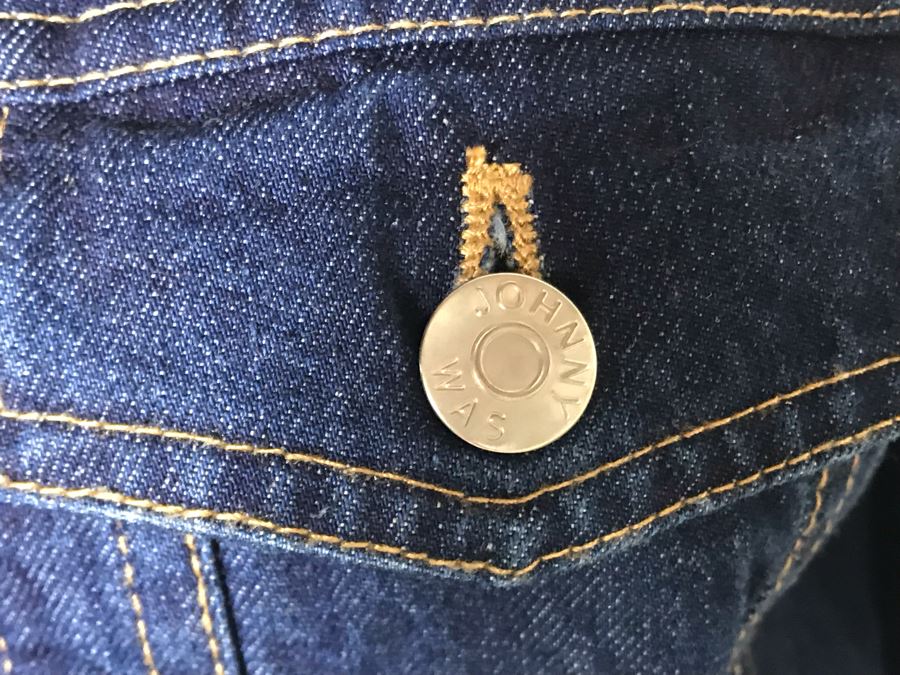 Johnny Was Workshop Embroidered Denim Jean Jacket Size S [Photo 5]