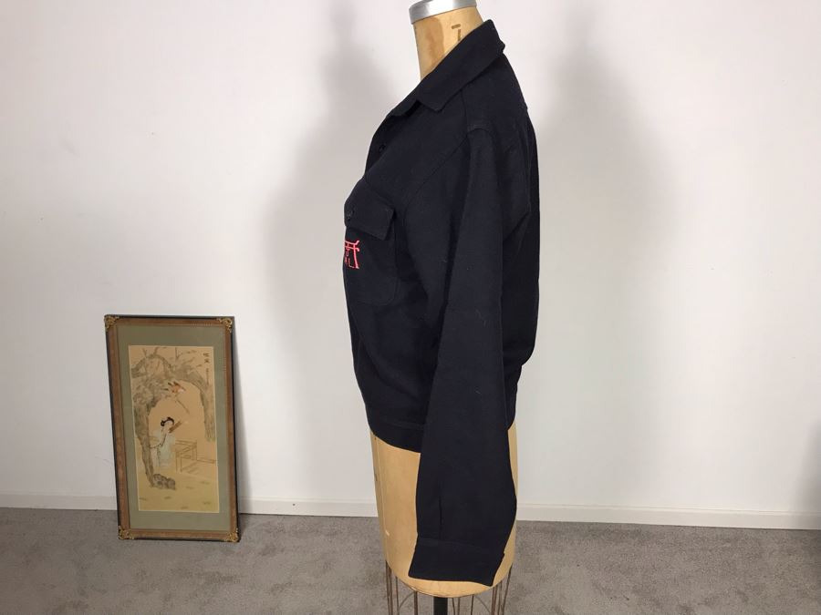 Vintage Military U.S. Navy Women's Jacket Asian Embroidery Logo [Photo 6]