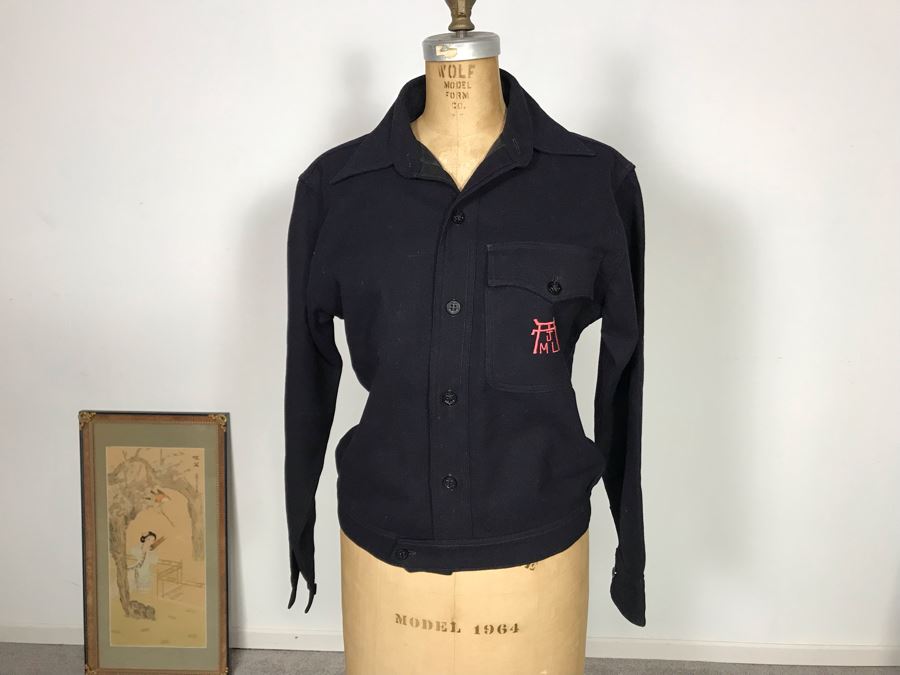 Vintage Military U.S. Navy Women's Jacket Asian Embroidery Logo [Photo 2]