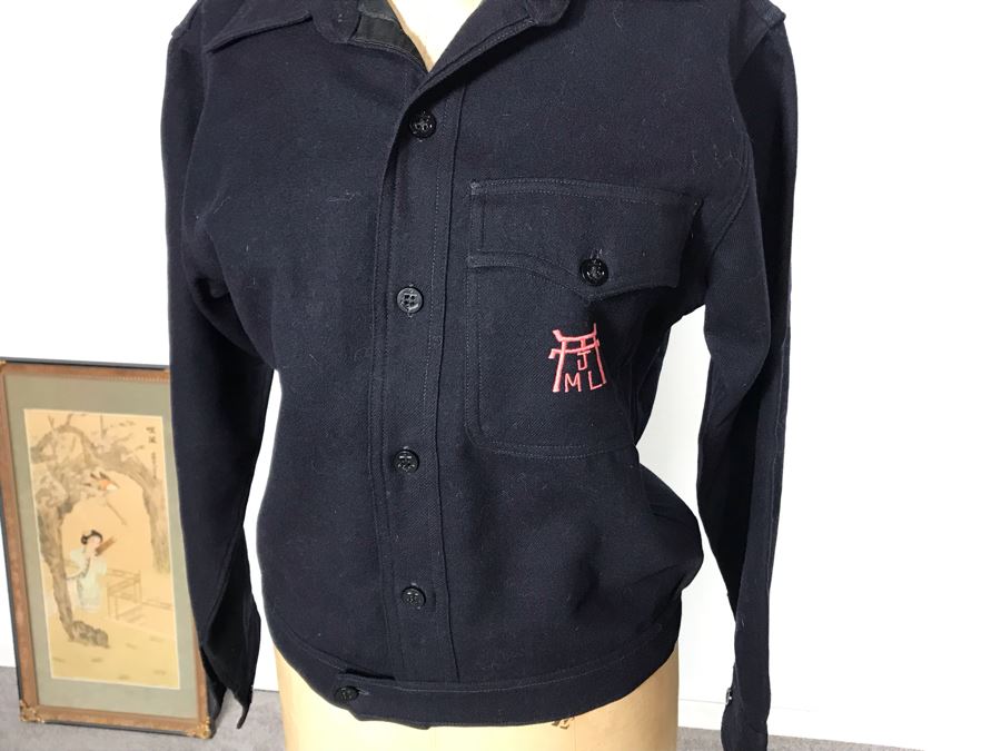 Vintage Military U.S. Navy Women's Jacket Asian Embroidery Logo [Photo 3]
