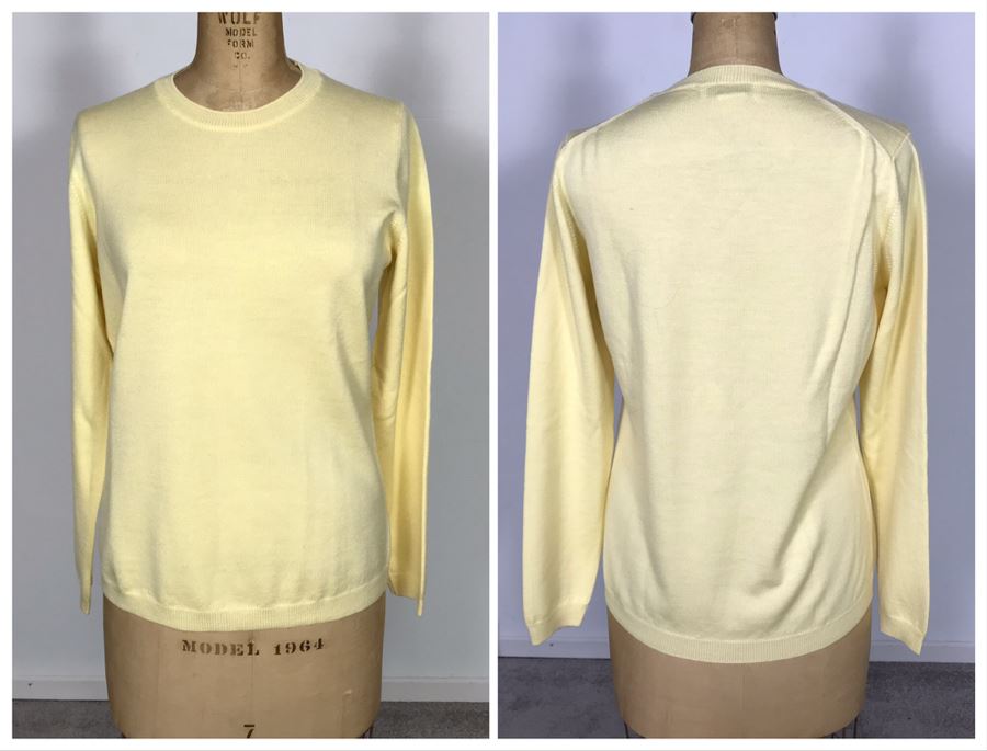 Rivamonti Pure Merinos Wool Yellow Sweater Made In Italy Size S [Photo 1]