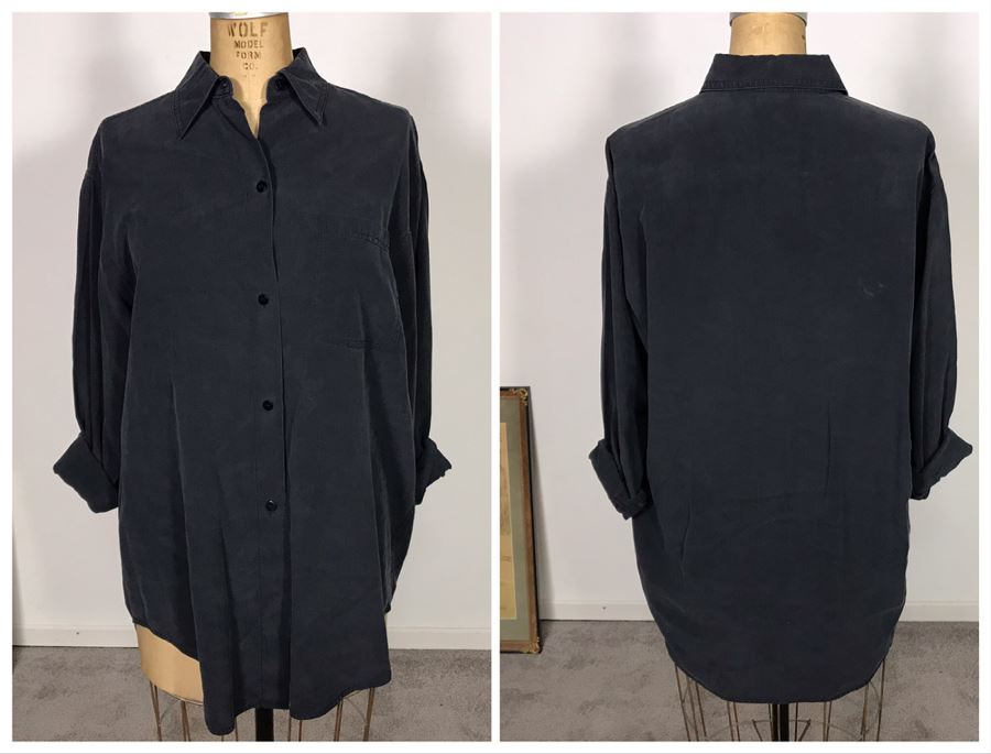 Emanuel Ungaro Liberte Silk Outfit Button Down Shirt And Pants Size P [Photo 1]