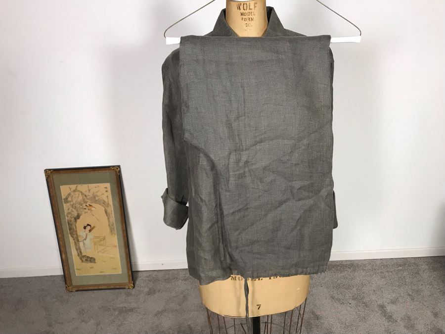 Linda Allard Ellen Tracy Linen Button Down Shirt With Pants Size 4 [Photo 2]