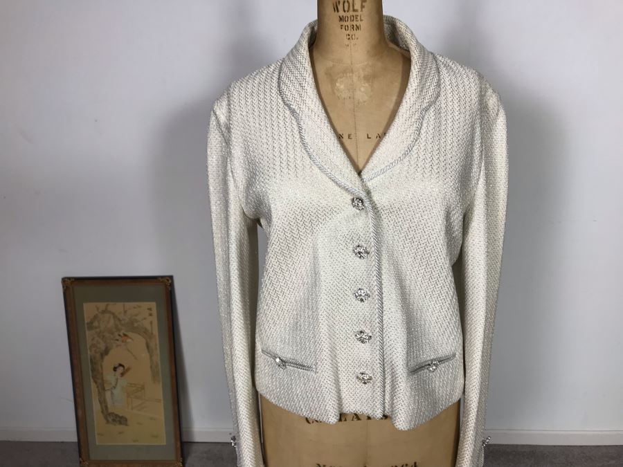 St. John Evening Jacket By Marie Gray Size 6 [Photo 3]