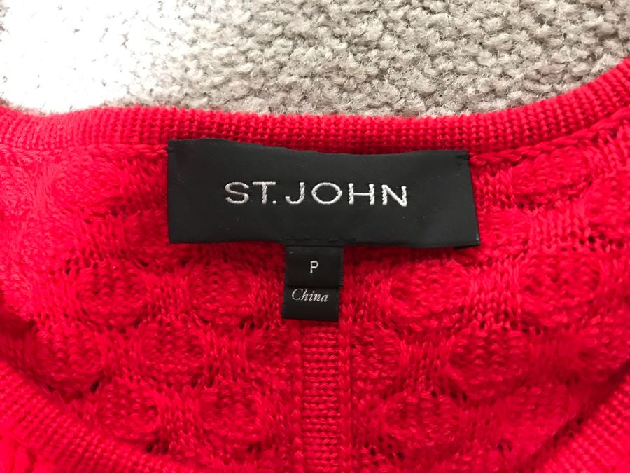 St. John Merino Wool Jacket Size P [Photo 6]