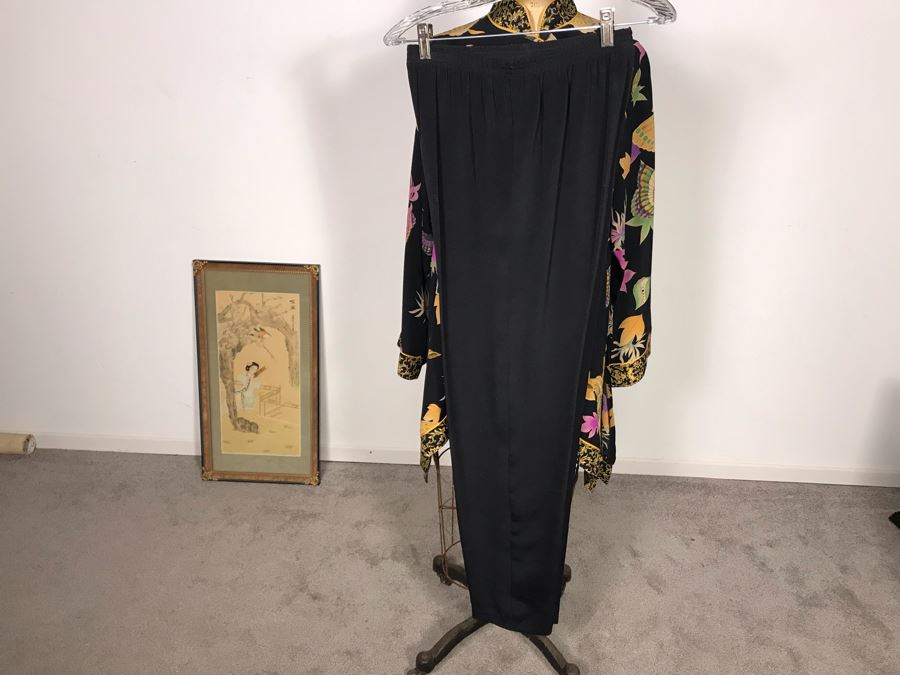 Namba Silk Outfit Jacket And Pants Size M [Photo 6]