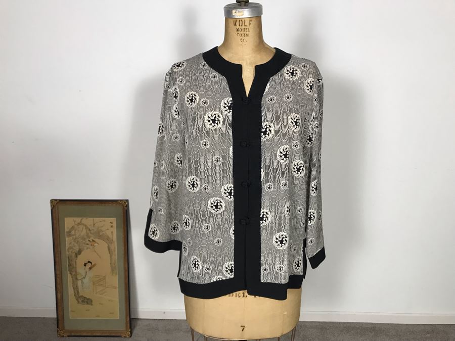 Namba Silk Outfit Jacket And Pants Size S [Photo 2]