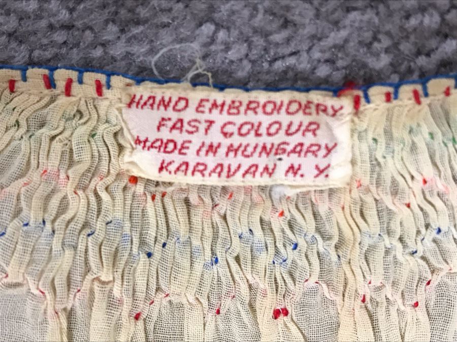 Vintage Hand Embroidery Top Made In Hungary [Photo 8]