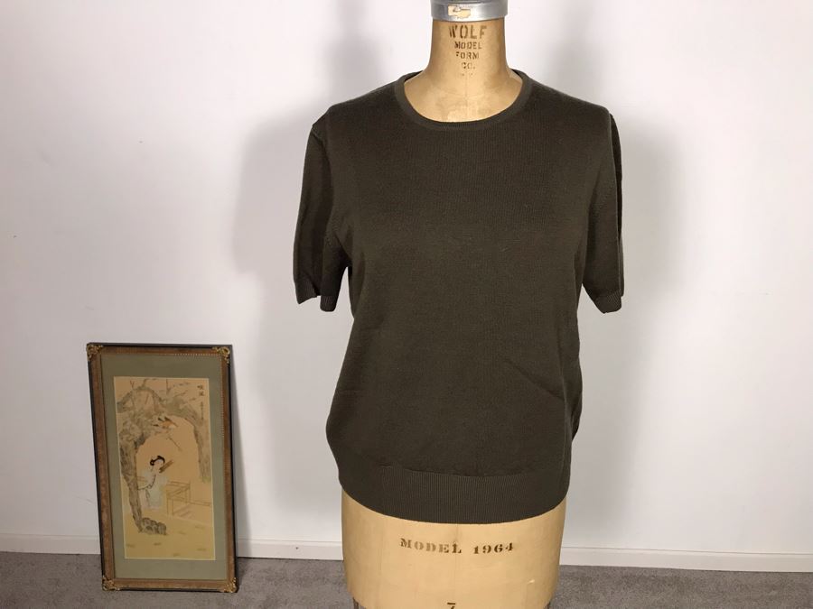 Liola Lana Wool Button Sweater With Shirt Made In Italy Size M [Photo 5]