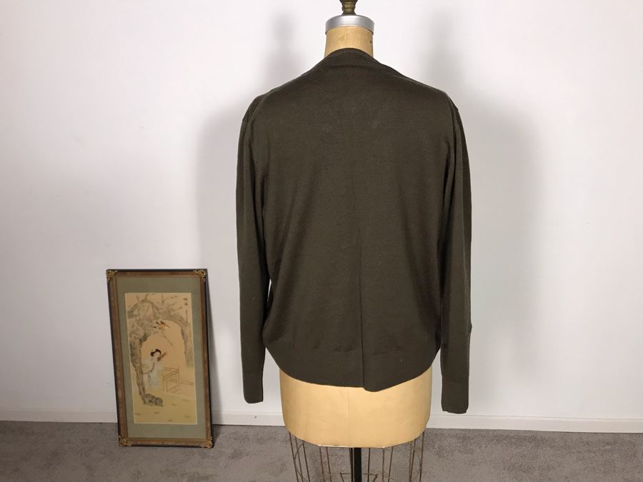 Liola Lana Wool Button Sweater With Shirt Made In Italy Size M [Photo 4]