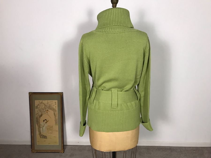 Sao Paulo Green Sweater With Belt Size 10 [Photo 4]