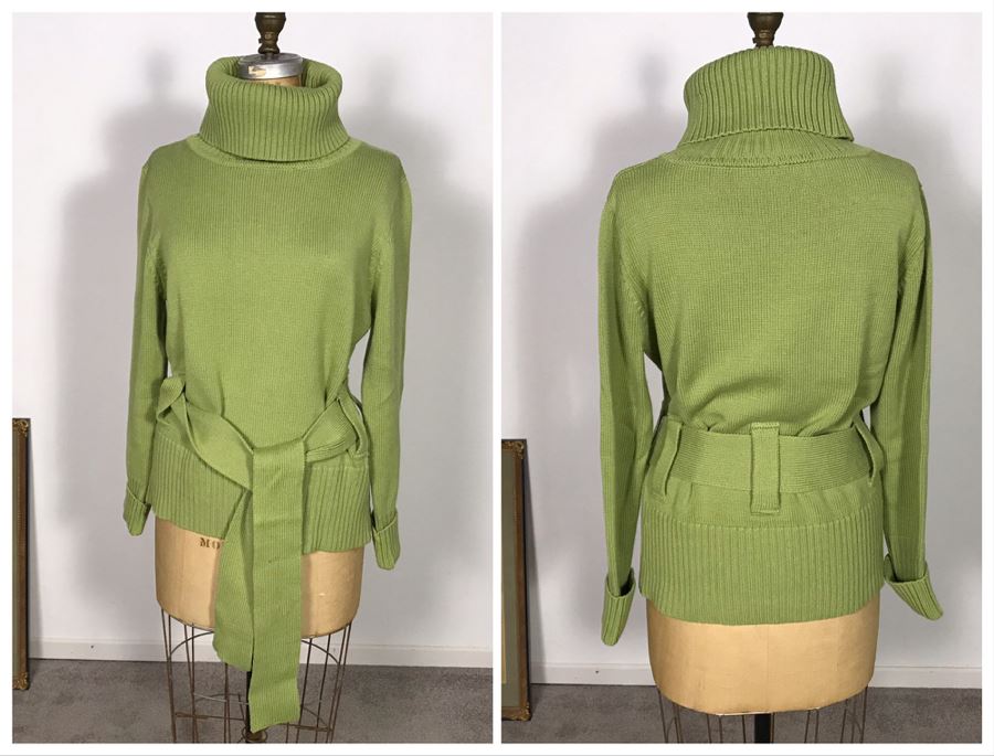 Sao Paulo Green Sweater With Belt Size 10 [Photo 1]