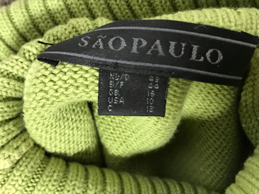 Sao Paulo Green Sweater With Belt Size 10 [Photo 6]