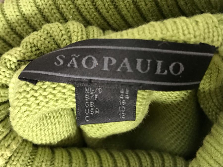 Sao Paulo Green Sweater With Belt Size 10 [Photo 5]