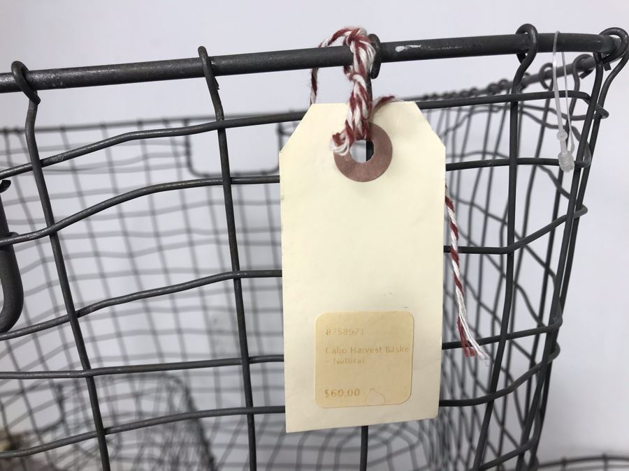 Set Of (3) Wire Cabo Harvest Baskets 20W X 14H Retails $180 [Photo 8]