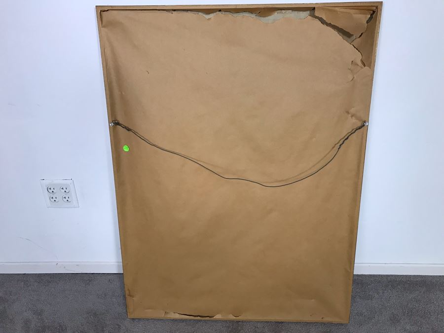 Original 1955 Mid-Century Roland Reiss Abstract Painting Titled 'Prophesy' Entered Into The San Francisco Art Association Annual Drawing And Print Exhibition San Francisco Museum Of Art 30W X 40H [Photo 17]