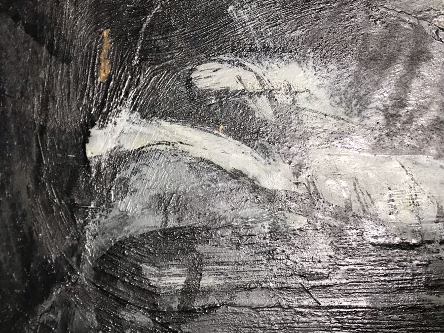 Original 1955 Mid-Century Roland Reiss Abstract Painting Titled 'Prophesy' Entered Into The San Francisco Art Association Annual Drawing And Print Exhibition San Francisco Museum Of Art 30W X 40H [Photo 14]