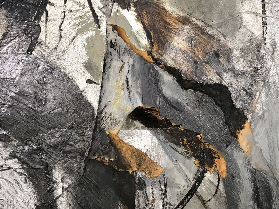 Original 1955 Mid-Century Roland Reiss Abstract Painting Titled 'Prophesy' Entered Into The San Francisco Art Association Annual Drawing And Print Exhibition San Francisco Museum Of Art 30W X 40H [Photo 12]