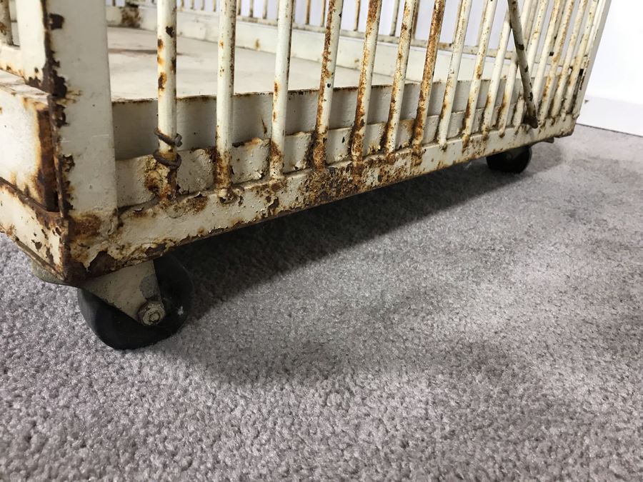 Stunning Large Art Deco Shabby Chic Cast Iron Birdcage On Casters 36W X 22.5D X 56.5H (JUST ADDED) [Photo 14]