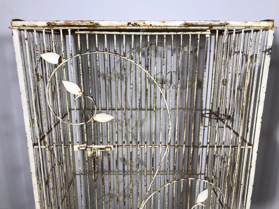 Stunning Large Art Deco Shabby Chic Cast Iron Birdcage On Casters 36W X 22.5D X 56.5H (JUST ADDED) [Photo 6]