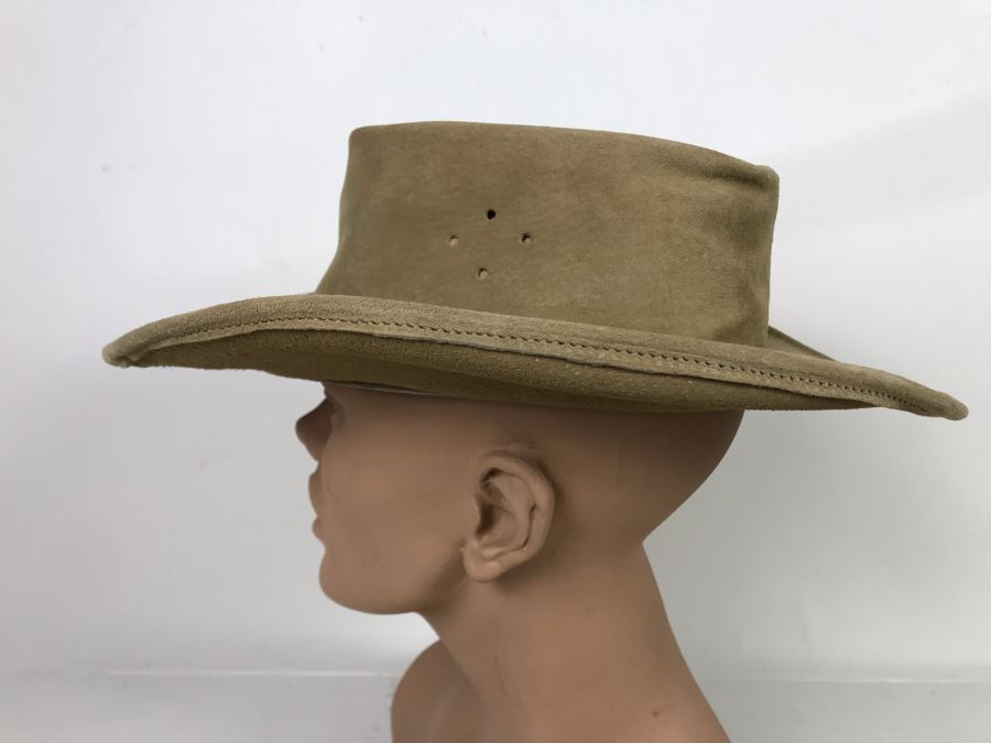 Walkabout Leather Hats Made In Australia By Blanctete Leather Pty Size M (JUST ADDED) [Photo 3]