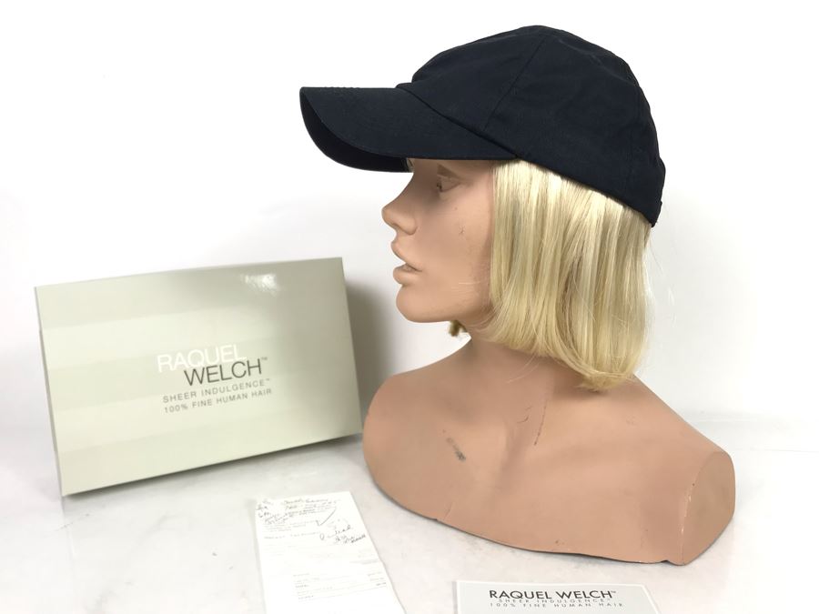 Raquel Welch Sheer Indulgence 100% Fine Human Hair Blonde Wig With Hat Retailed $895 (JUST ADDED)