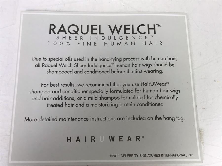 Raquel Welch Sheer Indulgence 100% Fine Human Hair Blonde Wig With Hat Retailed $895 (JUST ADDED) [Photo 8]