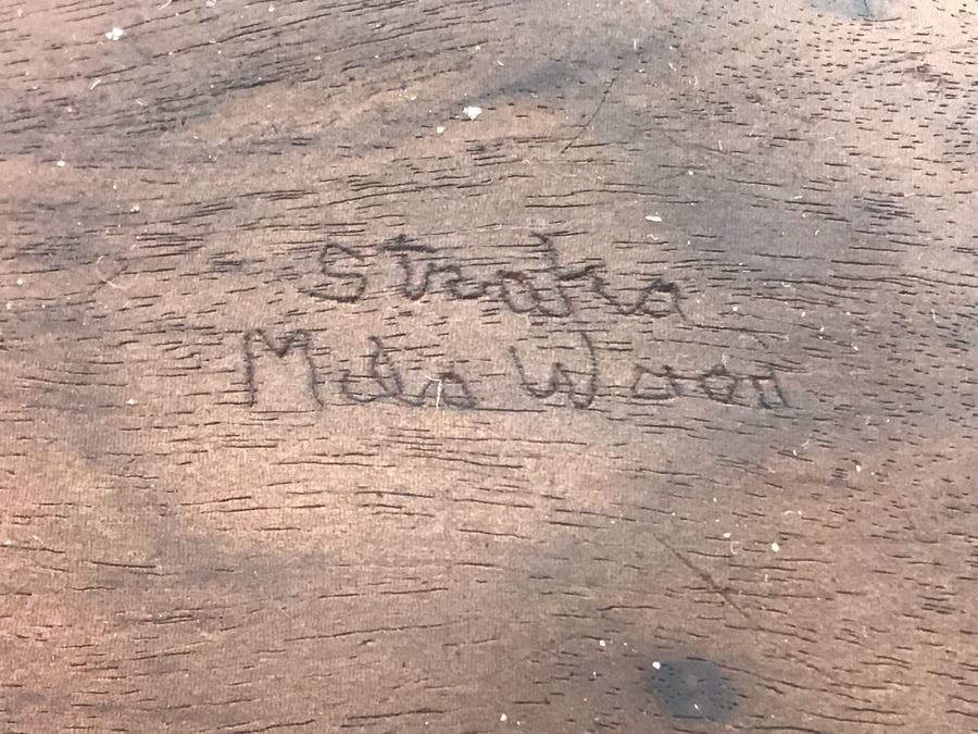 Milo Wood Salad Bowl Set With Fork And Spoon Signed Straka 11.5R X 4.25H (JUST ADDED) [Photo 11]