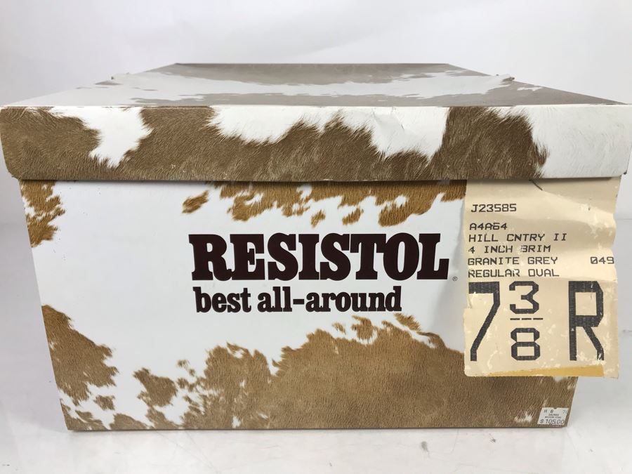 Men's Resistol 4X Beaver Hat George Strait Design Size 7 3/8 With Box (JUST ADDED) [Photo 12]