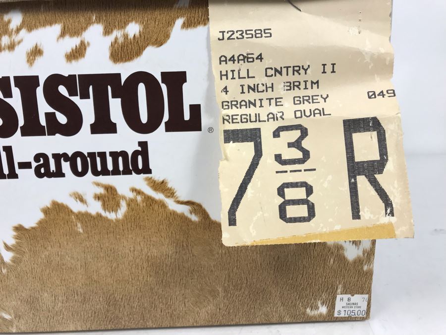 Men's Resistol 4X Beaver Hat George Strait Design Size 7 3/8 With Box (JUST ADDED) [Photo 13]