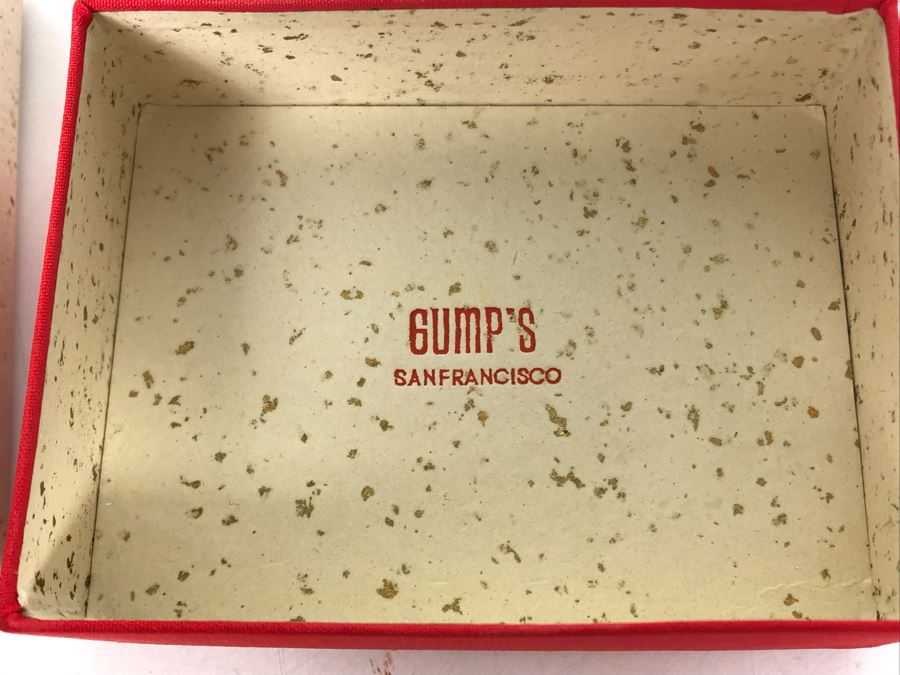 Vintage Gump's San Francisco Silver Filigree Necklace With Silver Filigree Flower Pendant With Stars Presented In Japanese Box (JUST ADDED) [Photo 13]