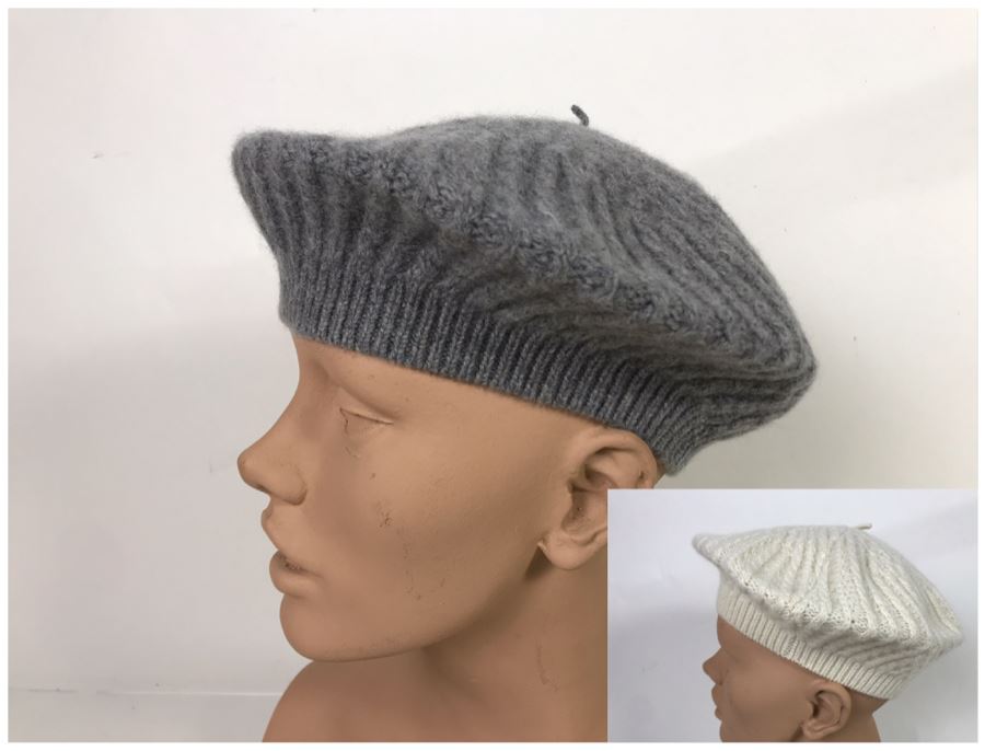 Pair Of Cashmere Halogen One Size Fits All Hats (JUST ADDED)